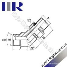 45 Elbow Bsp Mâle / Métrique Mâle Hydraulique Tube Adaptateur (1BH4-OG)